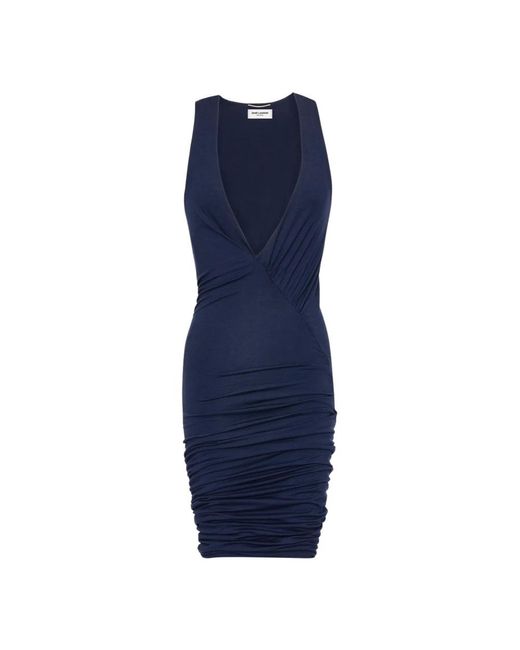 Saint Laurent Blue Short Dresses