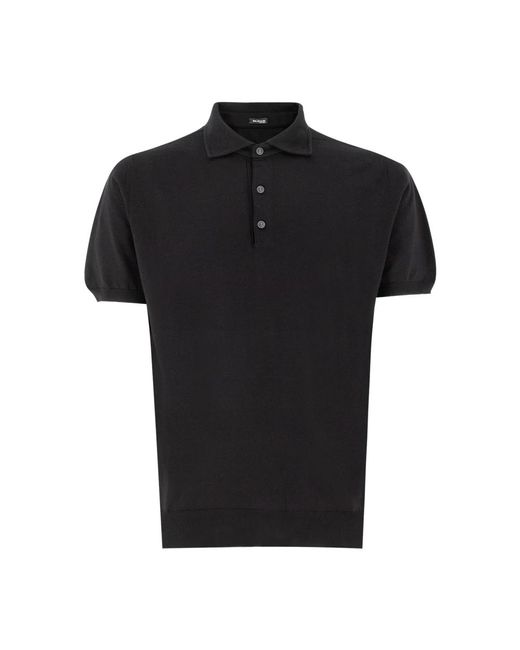 Kiton Tops ,Zwart ,Katoen Veelzijdig Poloshirt in het Black voor heren