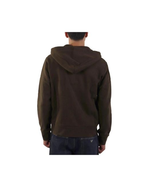 Ralph Lauren Hoodies & Sweatvesten ,Groen ,Katoen Cotton Zip-Up Hoodie in het Black voor heren