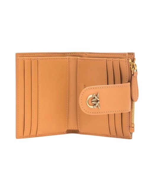 Pinko Orange Stilvolles Portemonnaie Mit Kartenhalter