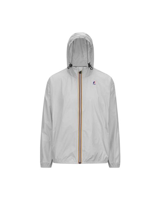 K-Way Jassen ,Grijs ,Polyester Le Vrai 4.0 Claude Warm Lichtgewicht Jas in het Gray voor heren