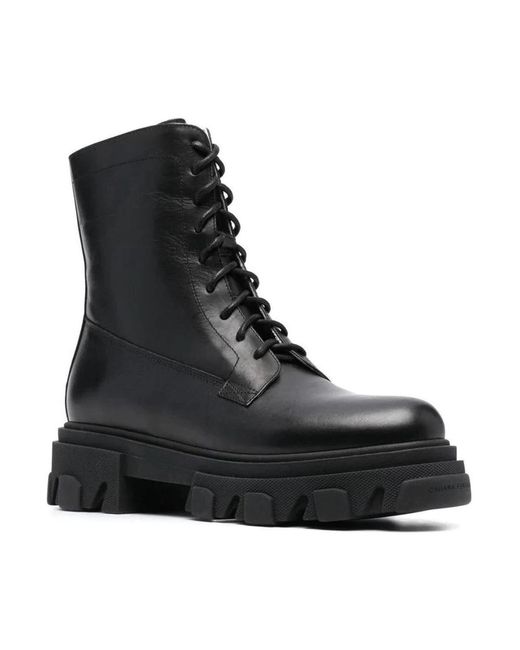 Chiara Ferragni Black Lace-Up Boots