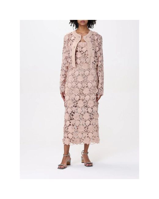 Midi Dresses Ermanno Scervino de color Pink