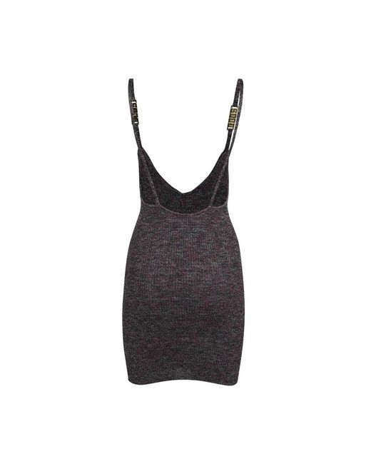 Gcds Kleedjes ,Veelkleurig ,Polyester Lurex Viscose Jurk in het Black