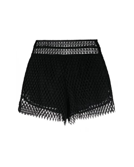 Ermanno Scervino Black Short Shorts