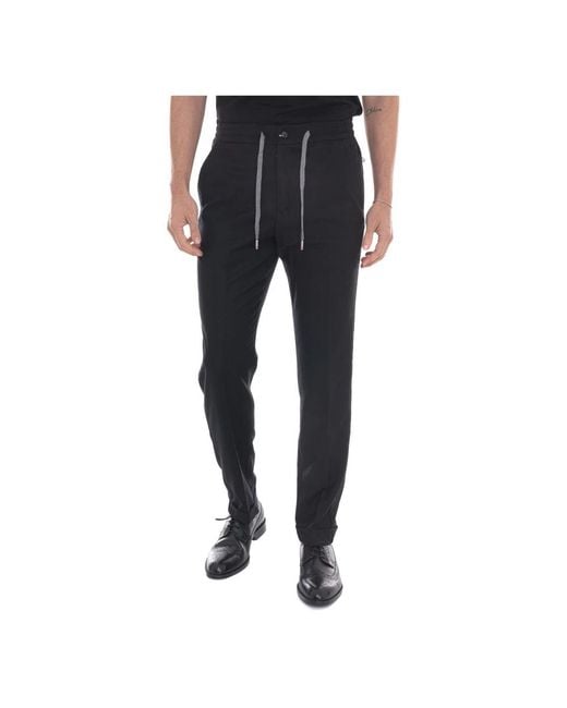 Marco Pescarolo Blue Slim-Fit Trousers for men