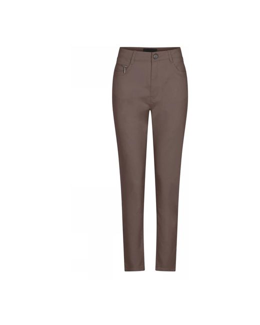 Slim-Fit Trousers Cro en coloris Brown
