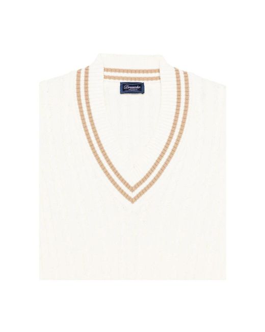 Drumohr White Sleeveless Jumpers for men