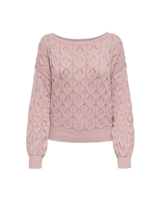 ONLY Pink Life structure langarm pullover