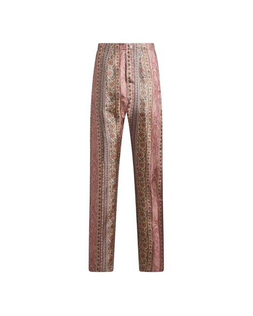 Straight Trousers Etro de hombre de color Brown