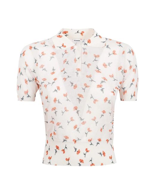 Jil Sander White Polo Shirts