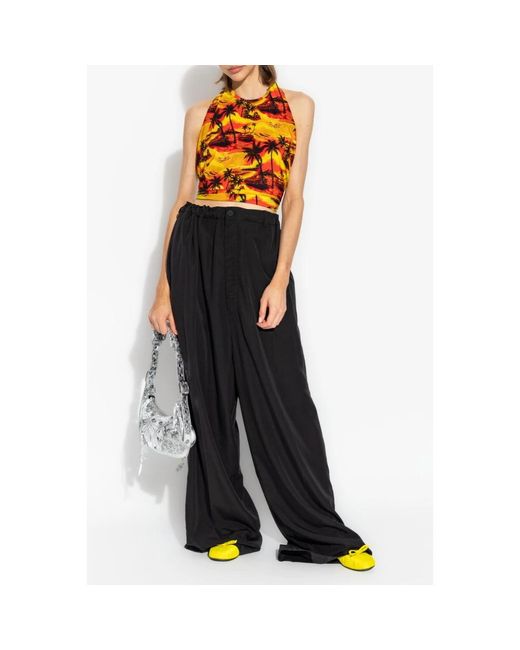 Balenciaga Wide Trousers in het Black
