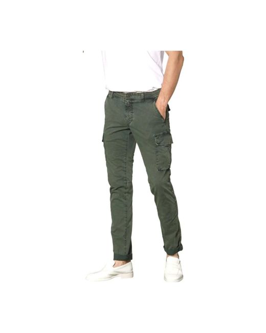 Mason's Green Slim-Fit Trousers for men