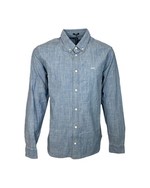 Denham Overhemden ,Blauw ,Chambray Light Overhemd in het Blue voor heren