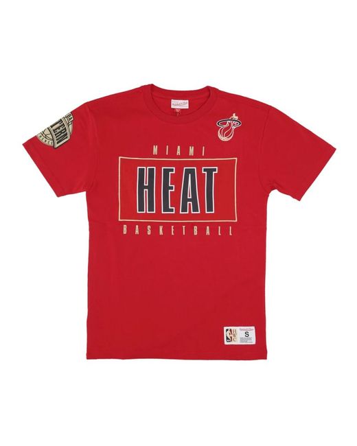 Mitchell & Ness Red T-Shirts for men
