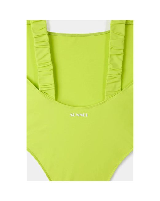 Sunnei Yellow Ruched swimsuit