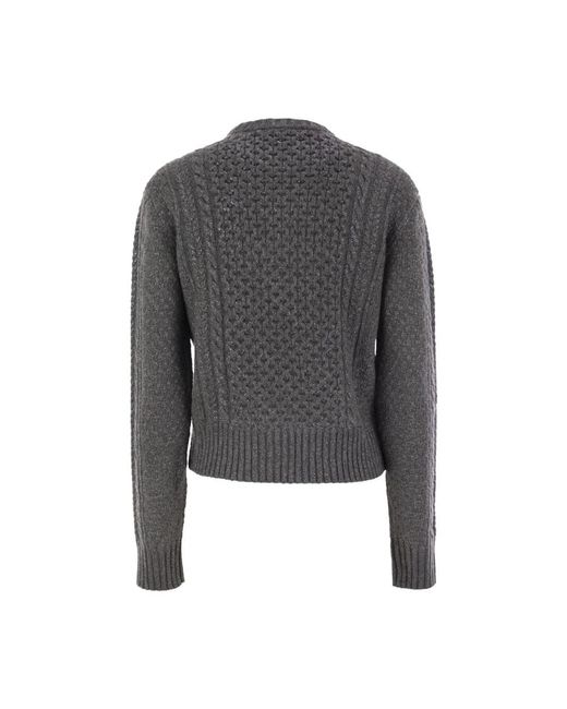 Fabiana Filippi Gray Round-Neck Knitwear
