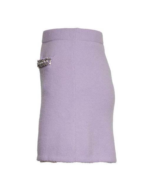 Self-Portrait Purple Short Skirts
