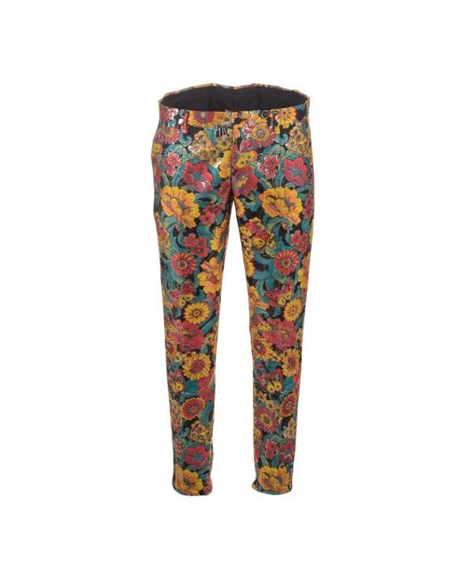 Dolce & Gabbana Multicolor Slim-Fit Trousers for men