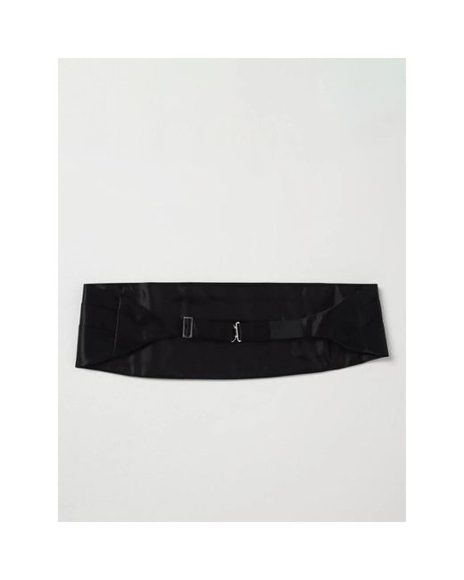 Emporio Armani Schwarzer Seidenkummerbund Gürtel in Black für Herren