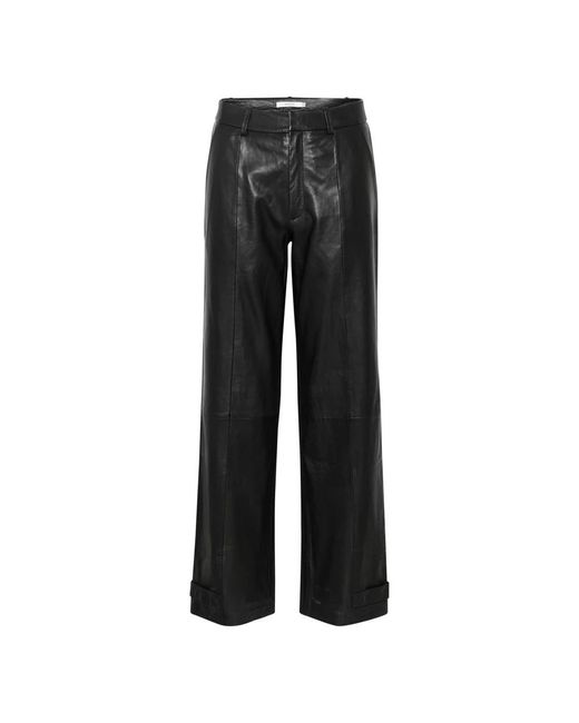 Gestuz Black Leather Trousers
