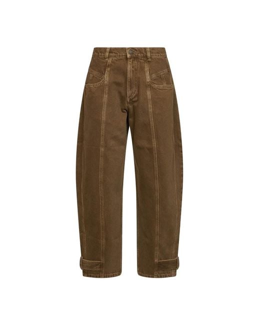 Isabel Marant Wide Jeans in het Brown