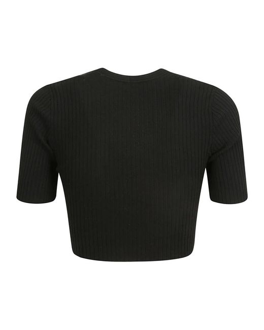 Courreges Black V-Neck Knitwear
