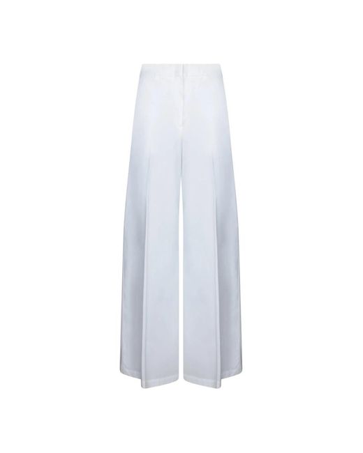 MSGM Broeken ,Wit ,Katoen Witte Katoenen Broek Voor Vrouwen in het White