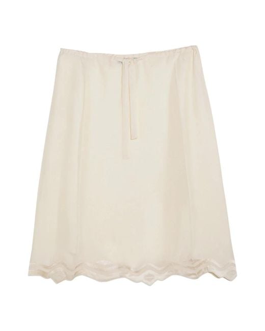 Prada Natural Midi Skirts