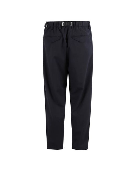 White Sand Blue Straight Trousers for men