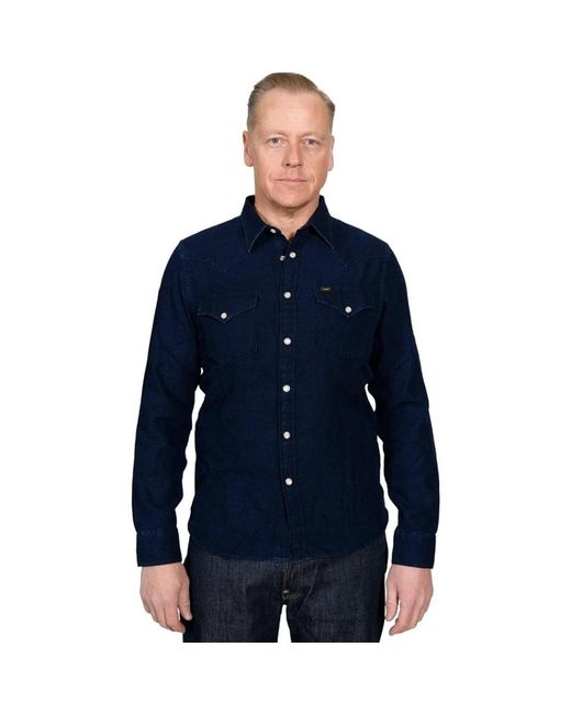 Lee Jeans Blue Denim Shirts for men