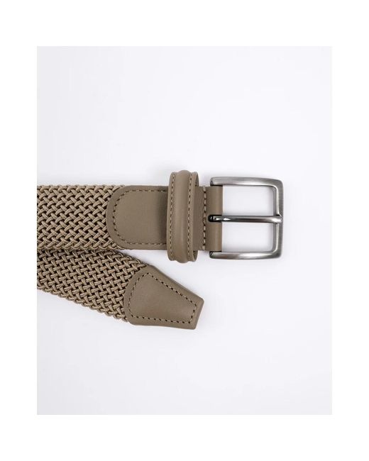 Andersons Accessoires ,Leer Woven Textile Belt in het Natural voor heren
