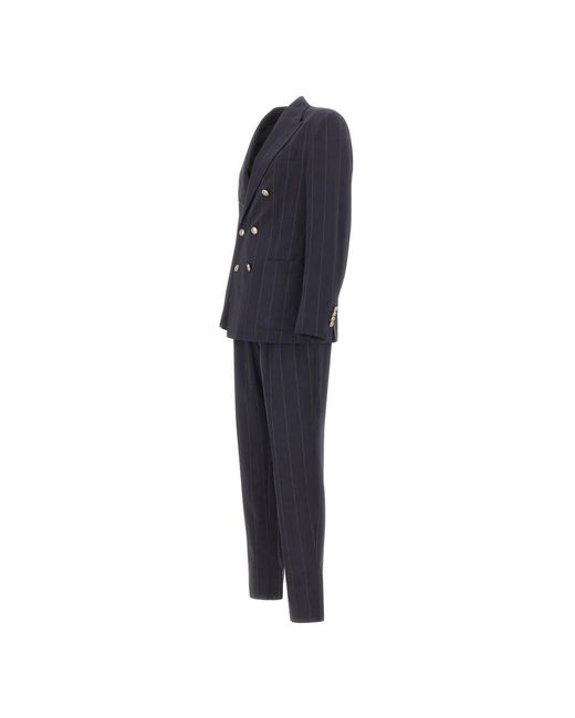 Eleventy Double-Breasted Suit in het Blue voor heren