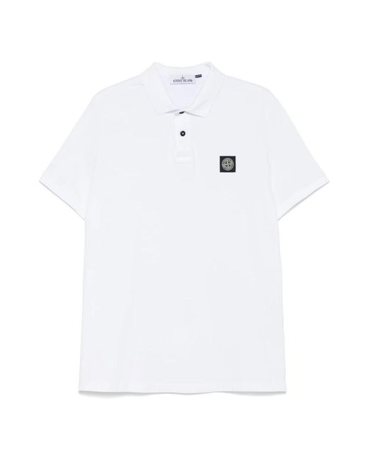 Stone Island Klassisches poloshirt in verschiedenen farben in White für Herren