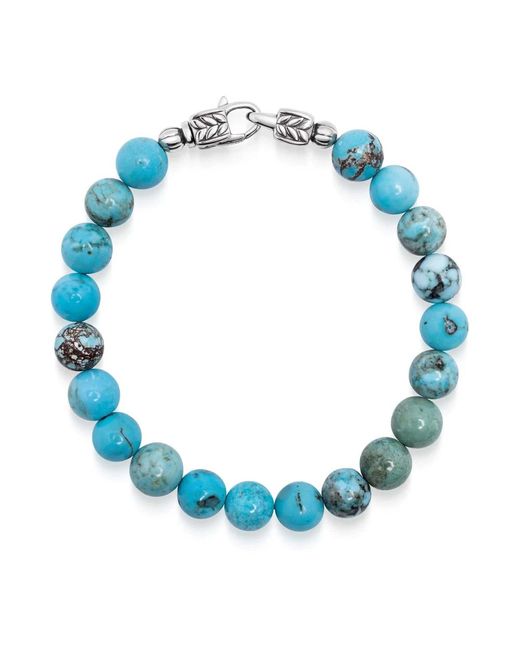 Nialaya Healing Bracelet With Lock in Blue für Herren