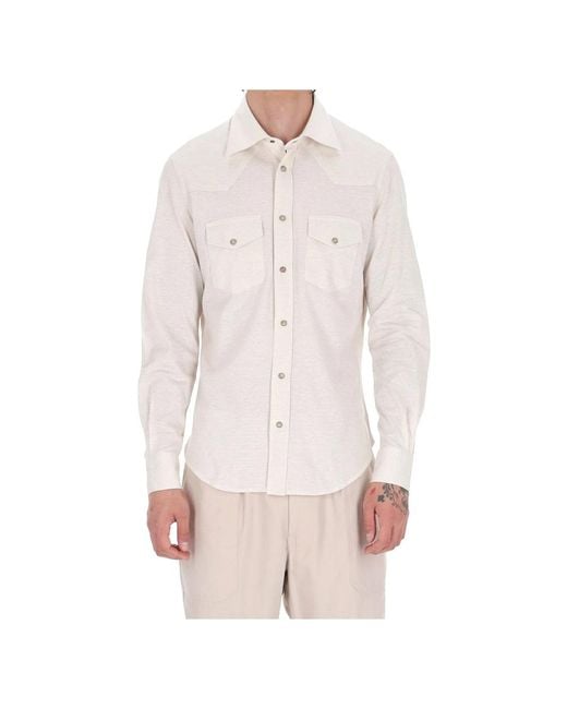 Eleventy White Casual Shirts for men
