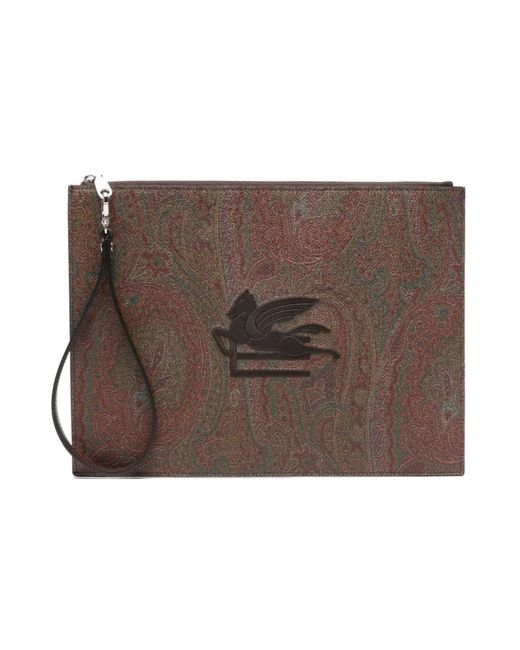 Etro Brown Clutches