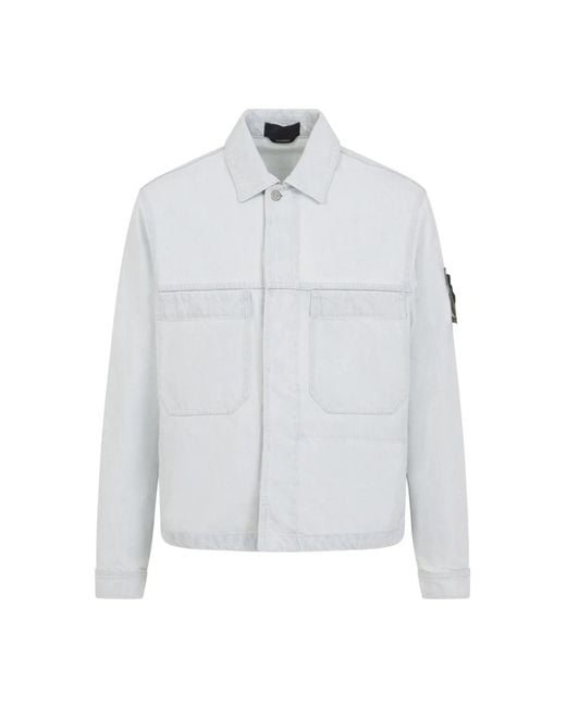 Stone Island Light Jacket in het White voor heren