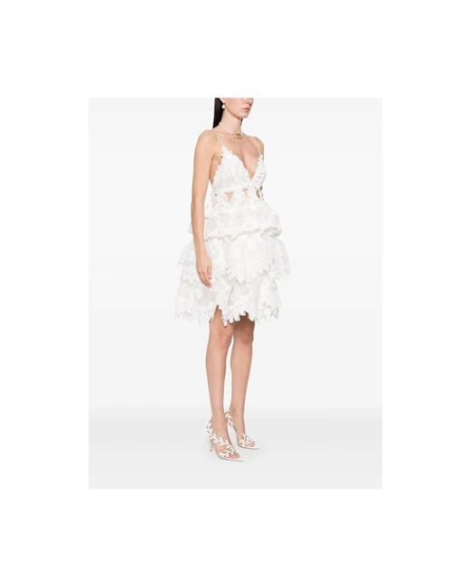 Zimmermann Sweetheart Neck Jurk in het White