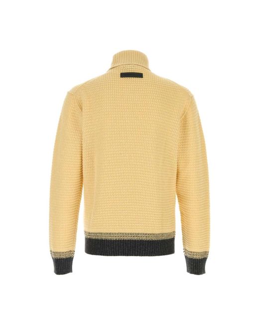 Zegna Yellow Cashmere Knitwear for men