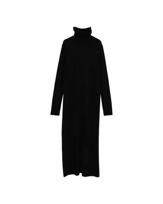 Lisa Yang Black Schwarzes Gestricktes Kaschmir Kleid