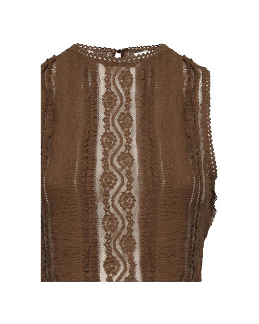 Round-Neck Knitwear Charo Ruiz de color Brown