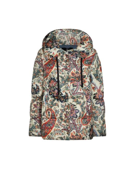 Etro Jassen ,Veelkleurig ,Polyester Down Jacket in het Gray