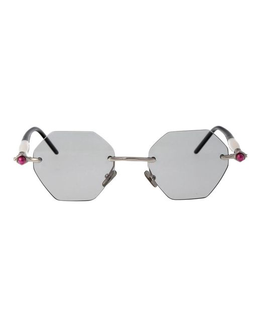 Kuboraum Stylische sonnenbrille mit maske p54 in Metallic für Herren