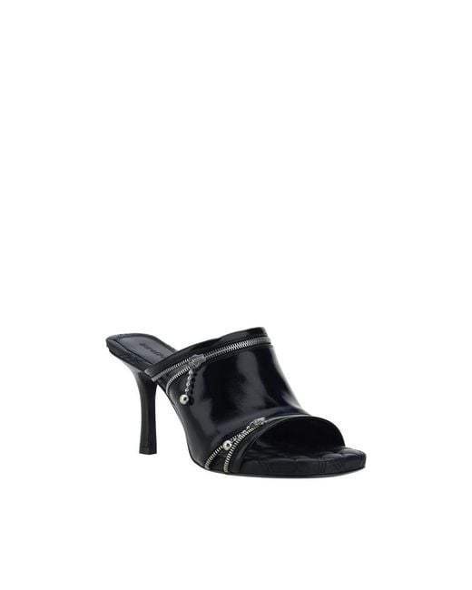 Burberry Black Heeled Mules