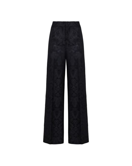 Etro Broeken ,Zwart ,Paisley Jacquard Straight-Leg Broek in het Black