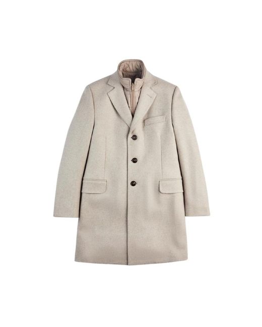 Fay Single-Breasted Coats in het Natural voor heren