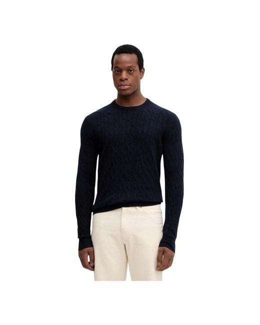 Hackett Rundhals-Pullover in Blue für Herren