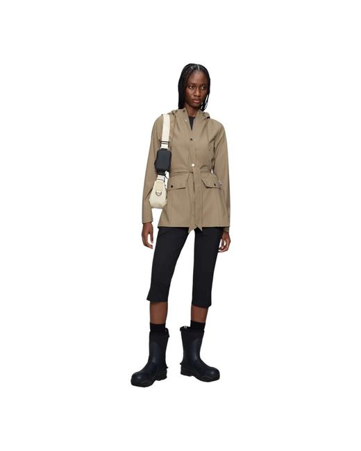 Rains Curve Jacket in het Natural