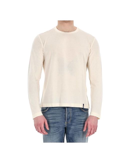 Drumohr White Long Sleeve T-Shirts for men